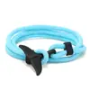 Moda nova linha Milão Estilo oceano pulseira de cauda de baleia personalidade versátil ano animal casal pulseira trançada vermelha