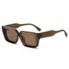 Gafas de sol de estilo coreano con montura grande INS para mujer, gafas de sol de estilo urbano para chicas atractivas, gafas de sol tipo caja del mismo estilo para hombres y mujeres, gafas de sol de estilo urbano