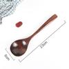 Cuchara de madera estilo japonés mango largo cuchara de madera cuchara sopera cuchara hogar sopa ramen cuchara de madera pequeña mango largo alto valor de color venta al por mayor