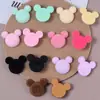 Peluche Caricatura Colorido Cabeza de Mickey Oso Pasador Tocado Pendientes Flor para Zapato Parche Accesorios para Joyería DIY Venta al por Mayor