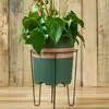 Estante de Flores de una Sola Capa Estilo Europeo Transfronterizo Estante para Macetas de Plantas Estante Metálico Simple Estante para Decoración de Interiores de Balcón