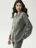 Nueva colección de otoño: conjunto de cárdigan y pantalón de cachemira para bebé, cuello alto, estilo urbano, corte holgado, suéter adelgazante