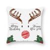 Fabricantes de origen venta caliente transfronteriza Nórdico ins Papá Noel alce terciopelo de piel de durazno cojín estampado funda de cojín