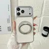 Adequado para iPhone 17 Pro Max, capa de celular com sensação de pele oleada, com suporte de metal de 360 graus, capa Apple 16 com padrão de lichia grande