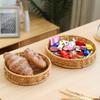 Plato Redondo de Frutas de Imitación Ratán Disipar Hogar Sala de Estar Cesta de Almacenamiento de Snacks Restaurante Hotel Recepción Cesta de Dulces