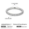 Anillo Jieding de Acero Inoxidable con Circonita, Joyería de Acero de Titanio de Gama Alta de Nicho Sin Decoloración, Accesorios Transfronterizos Europeos y Americanos para Mujer