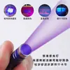 Detector de dinero pequeño de mano con luz púrpura, bolígrafo detector profesional de agentes fluorescentes UV, linterna de luz púrpura al por mayor
