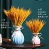 Espiga de Trigo Flor Seca Gipsofila Buquê Arranjo de Flores para Sala de Estar Vaso Pequeno de Cerâmica Estilo Ins Ornamento de Decoração para Gabinete de TV de Mesa