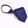 Corbata formal de negocios con cremallera para hombre, estilo coreano, profesional, decorativa, sin nudo, azul, negro y rojo, fácil de poner y quitar.