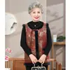 Colete de Lã Outono e Inverno da Vovó 2025 Novo Modelo para Mães de Meia-Idade e Idosas, Colete de Outerwear para Outono e Inverno para Mulheres Idosas
