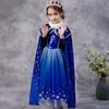 Capa de Frozen para Niñas con Chaleco, Estilo Princesa Elsa, Ropa de Abrigo Cálida con Lazo para Niños Mayores para Otoño e Invierno