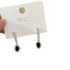 Pendientes de borla en forma de V con incrustaciones de diamantes, collar, traje ligero de lujo de alta calidad, accesorios de vestido de novia con destellos de diamantes, cadena de clavícula de moda ~