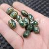 Ágata Verde Carácter Jade Tianzhu Cuentas Dispersas Ágata Línea Dorada Ovalado Cuentas Arroz Lezi Lutong Accesorios de Joyería Cuentas