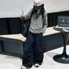 Conjunto Informal de Primavera y Otoño para Niñas 2026 Nuevo Estilo Coreano de Moda Rayado Manga Larga Pantalón de Trabajo Conjunto de Dos Piezas