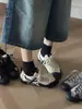 Tênis de treino Agand feminino 2026 cor de outono bloco de cores antiderrapante sapatos de caminhada ao ar livre tênis esportivos casuais versáteis sapatos femininos estilo outono