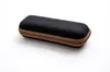 Estuche rectangular de moda para gafas, Estuche negro para gafas de sol, Estuche para gafas con tapa abatible y cremallera