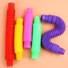 Tubo pop corrugado transfronteiriço DIY tubo telescópico ventilação cor tubo de água brinquedo divertido descompressão tubo de plástico atacado