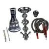Fábrica Transfronteriza Hookah Árabe Mediana Doble Tubo Bola Giratoria Juego Completo de Accesorios para Hookah Shisha Lujo Vidrio