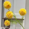 Flores artificiais: Crisântemo de 4 Cabeças, Crisântemo Ping Pong, Bola de Cebola, Flor de Seda de Dente-de-Leão, Arranjo de Flores de Casamento, Decoração de Mesa de Jantar para Casa Estilo Nórdico