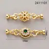 Hebilla de Collar de Perlas Giratoria Flor de Zirconia Acabado Hecho a Mano Hebilla de Conexión Hebilla Madre Accesorios DIY para Cadena de Suéter