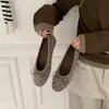 Sapatilhas femininas estilo coreano com poá e laço, nova coleção 2026, mocassins elegantes sem cadarço de bico redondo e bico fino