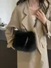 2026 Nova Bolsa de Pelúcia Simples da Moda Outono Bolsa de Mão Casual Simples Bolsa de Ombro Único Transversal da Moda