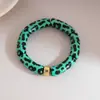 Pulseras Redondas de Acrílico Estampado Transfronterizas Europeas y Americanas, Pulseras de Moda, Sencillas, Personalizadas, Versátiles con un Diseño Único, Accesorios de Mano de Nicho
