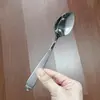 Aço Inoxidável 304 Coluna Romana Colher Retro Acessível Luxo Colher de Café Doméstica Pequena Colher para Chá da Tarde Colher de Mexer Colher de Sobremesa