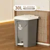 Papelera grande para el hogar, tamaño grande, con tapa, tipo pedal, comercial, operada con el pie, para clasificar basura en la cocina, hotel, oficina