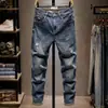 Jeans Rotos de Moda para Hombre 2026 Nuevos Tendencia Geniales Lavados Vintage Ajuste Delgado Pantalones Skinny Nuevo Estilo Otoño para Hombre