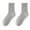 Calcetines de Rizo para Mujer de Algodón Puro sin Costuras Primavera y Otoño Combinación Universal Color Sólido Calcetines de Media Caña con Zapatos Birkenstock