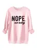 No, Hoy No Sudadera de Terciopelo Gruesa Cálida para Mujer Moda Trendy Transfronteriza Amazon Europea y Americana