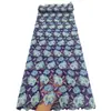 Tejido de Encaje de Malla Soluble en Agua Bordado Floral Bloques de Color Transfronterizo Vestido de Novia Africano Tissu