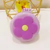 Bonito peine plegable con pequeño espejo cosmético, peine de masaje con cabeza de cojín de aire portátil, peine portátil de plástico de dibujos animados con airbag