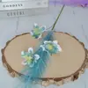 Esquejes Simulados de Flor de Peonía Pequeña, Flores Artificiales, Set de Fotografía para Coche de Boda, Materiales Florales, Accesorios para Bodas, Decoración Hecha a Mano
