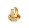 Brincos Transfronteiriços Europeus e Americanos para Mulheres, Elegantes e Gracioso, Banhados a Ouro 18K com Incrustações de Zircônia, Disponíveis em Vários Tamanhos e Cores, Brincos de Zircônia, Argolas