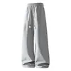 Pantalones rectos para hombre, corte curvo, nueva colección otoño 2026, versátiles, pantalones de pierna ancha fluidos, deportivos y casuales, pantalones largos holgados para hombre