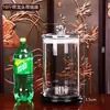 Botella de Vidrio para Vino de Gran Capacidad con Grifo, Tarro de Vino Sellado de Alto Gama de Diámetro Grande, Botella Especial Espesa para Vino de Ginseng y Cuerno