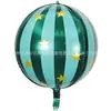 Globo de Película de Aluminio Rayado con Estrella de 22 pulgadas Decoración para Fiesta Escolar Centro Comercial Baile de Graduación KTV Celebración Accesorios
