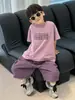 Traje para Niños Youtu 2025 Ropa Nueva de Verano Estilo Coreano Infantil Casual Estilo Occidental Ropa Guapa para Niños Mangas Cortas para Bebé