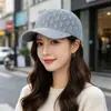 Boné de Baseball para Mulheres, Chapéu de Sol para Proteção Solar ao Ar Livre na Primavera e Verão, Chapéu de Sol Respirável Vazado, Boné com Aba de Malha Tricotada