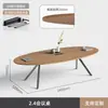 Mesa Oval Pequena Simples para Escritório Mesa de Conferência Branca Mesa de Treinamento para Negociação Bancada Sala de Reunião Mesa de Reunião