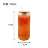 Amazon Taza de Café de Vidrio de 12 oz Taza de Agua Resistente a Altas Temperaturas con Tapa y Popote Vidrio de Borosilicato Bambú