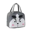 Bolsa de hielo portátil con aislamiento térmico para almuerzo, bolsa de comida portátil de dibujos animados, bolsa linda para lonchera de mascota, bolsa para mantener la frescura, tela Oxford engrosada