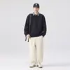 Camisa Gruesa Sudadera Falsa de Dos Piezas para Hombre Otoño y Primavera 2025 Nueva Chaqueta de Empalme de Alta Gama Holgada con Solapa de Manga Larga
