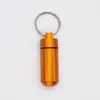 Chaveiro de Liga de Alumínio para Frasco de Remédio Externo Frasco Suspenso Mini Frasco de Remédio à Prova d'Água Frasco de Cartucho Selado para Pílulas/Comprimidos de Primeiros Socorros