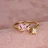 Anillos de Moño Elegantes y Exquisitos en Varios Estilos, Anillos de Circonita de Lujo Ligero Transfronterizos, Estilo Ins Europeo y Americano con Sensación de Alta Gama