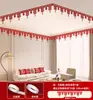 Set de Decoración de Habitación de Boda para la Decoración del Techo del Novio, Nuevo Dormitorio y Sala de Estar de la Novia, Decoraciones Colgantes con Caracteres de Doble Felicidad, Guirnaldas de Boda