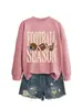Amazon eBay sitio independiente moda cómoda versátil mujer temporada de fútbol cuello redondo manga larga sudadera