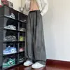 Calças masculinas de primavera/verão com caimento fluido, calças compridas casuais tie-dye estilo americano, calças de moletom juvenis de corte reto, calças esportivas resistentes de modelagem solta